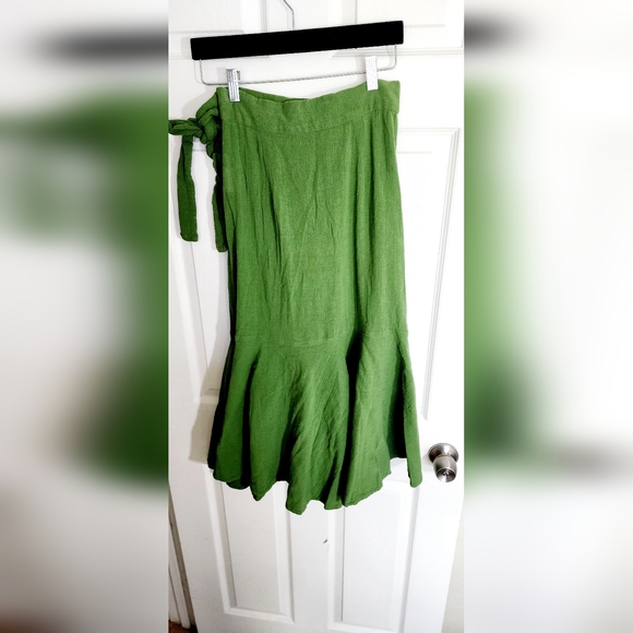 LAURENCE BRAS SKIRT TAILLE 1 GREEN - Picture 3 of 9